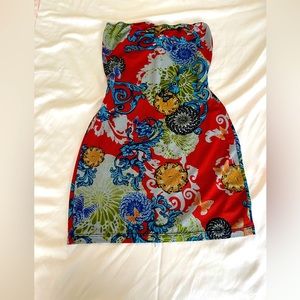 Cut out tube mini sexy dress